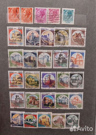 Старые почтовые марки стран Европы