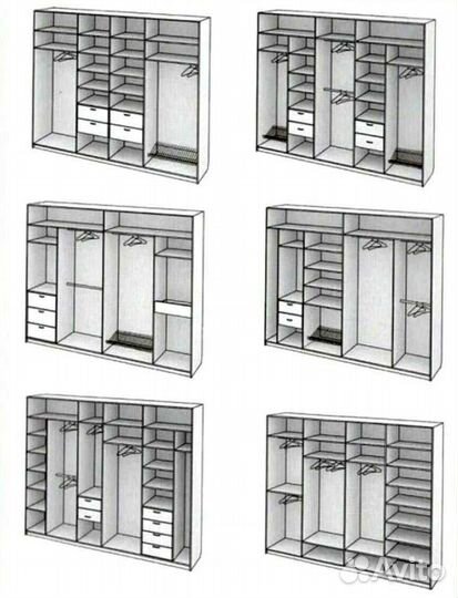 Встроенный Шкаф-купе с Фабрики