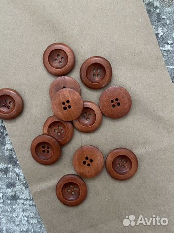 Пуговицы деревянные