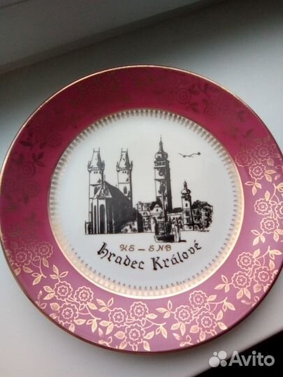 Тарелка настенная. Градец- Кралове. Фарфор MZ