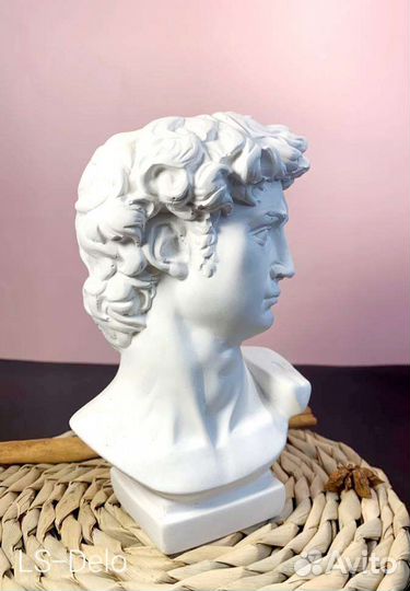 Силиконовая форма Бюст Давида молд кашпо