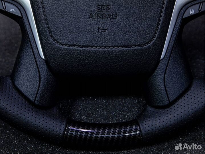 Руль для LC200 с 2008 по 21г. Карбон, Перфорация
