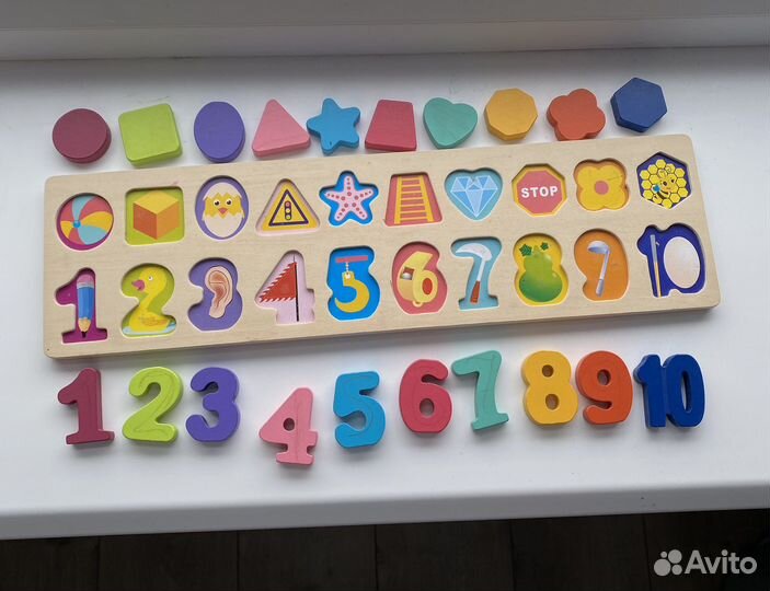 Развивающие деревянные игрушки цифры