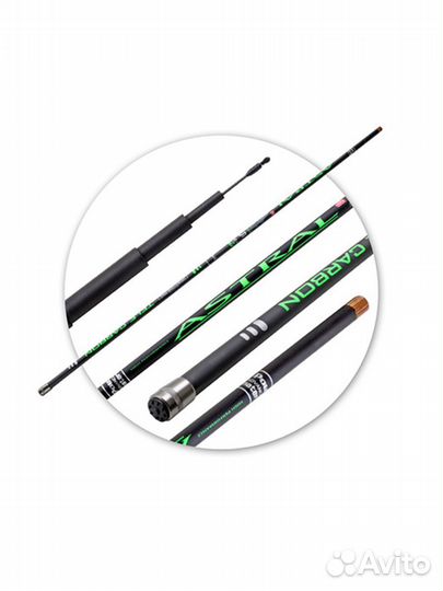 Удилище телескоп aqua astral 7,00m,0-20g,без колец