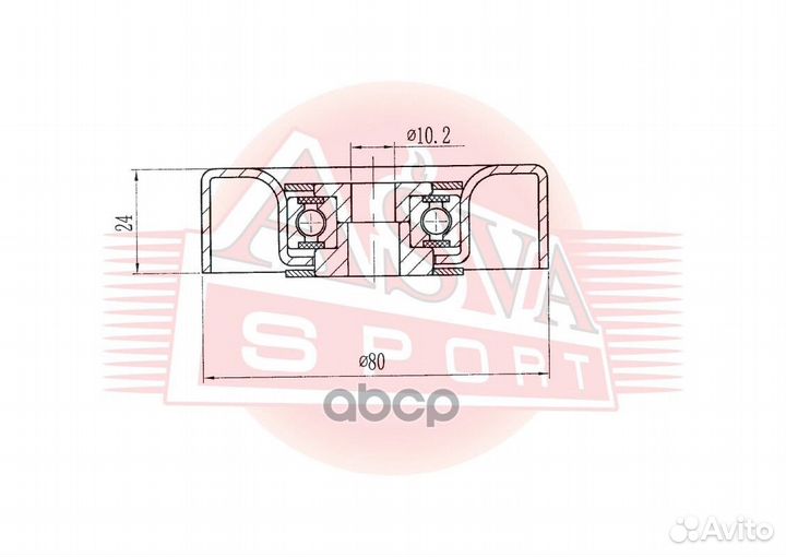 Ролик натяжной colt MR994644 mtbp-001 asva