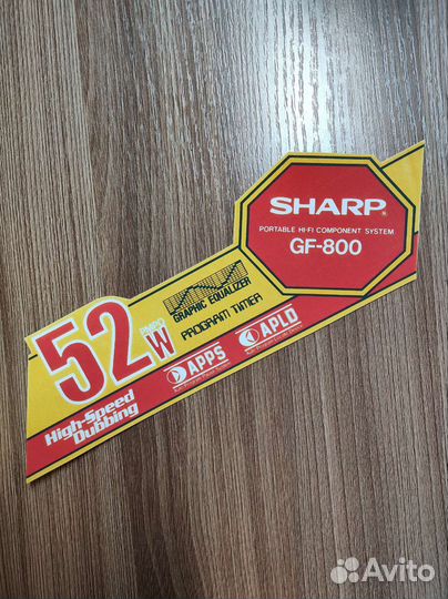 Наклейка для магнитолы Sharp GF-800Z