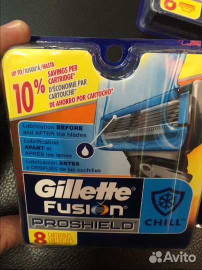 Лезвия Gillette Fusion в ассортименте