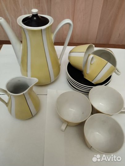 Кофейный сервиз 6 персон ГДР,70-е г.20 века