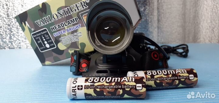 Армейский мощный фонарь с козырьком Cree xm-l T6