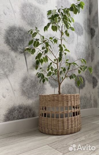 Плетеная корзина для хранения интерьерная