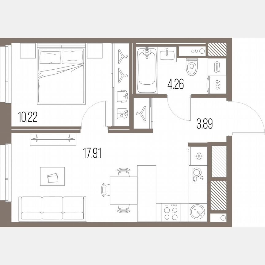 1-к. квартира, 36,3 м², 7/10 эт.