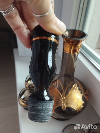 Bohemia золочение ваза штоф рюмки