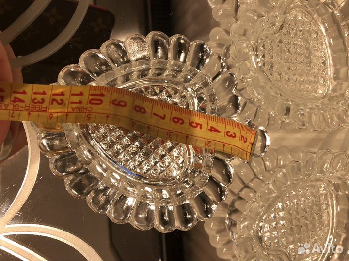 Хрустальные сердечки розетки для десерта