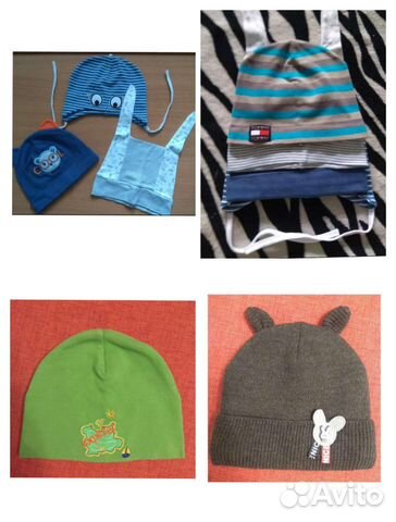Шапки новые с завязками и без 6 шт