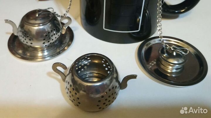 Чайник заварочный с чашкой, ситечко для заварки