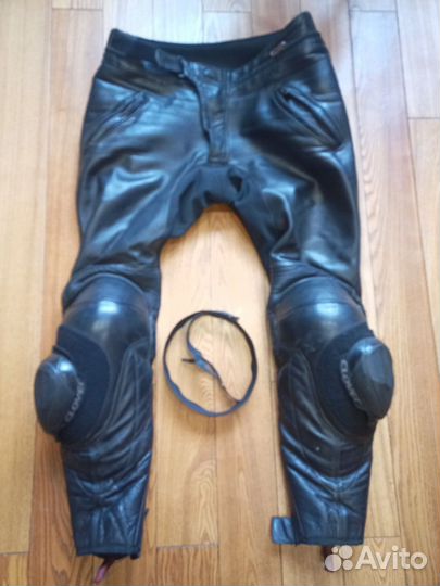 Мото штаны кожаные