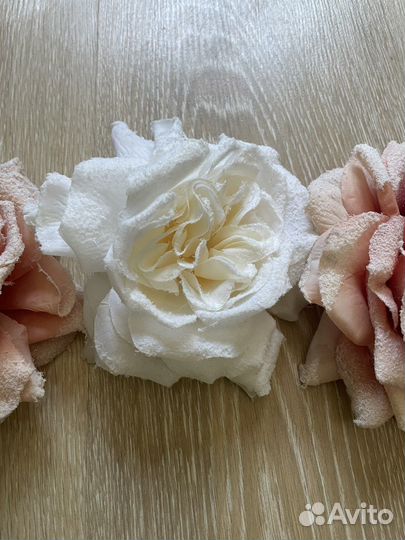 Розы из ткани