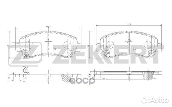 Колодки торм. диск. передн. Nissan Qashqai (J10