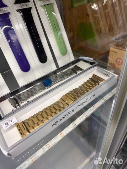 Стальной блочный браслет для Apple watch