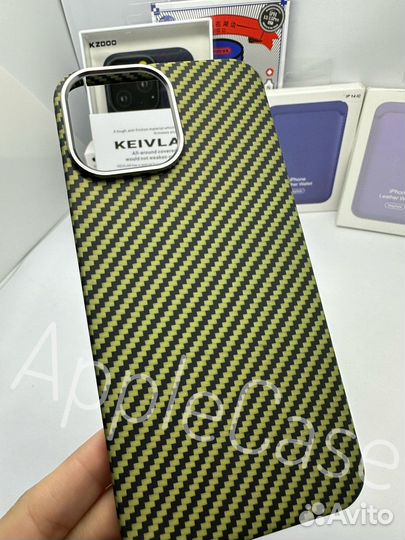 Чехол K-DOO Kevlar на iPhone 12/13/14 (Карбон)