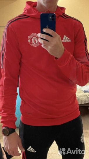 Футбольная тренировочная кофта адидас(Манчестер Ю)