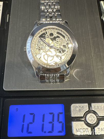 Часы мужские скелетоны из серебра 925