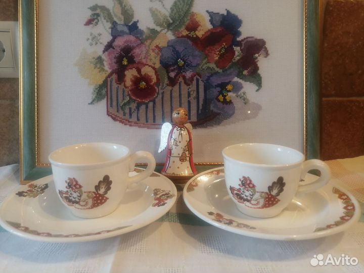 Чашка с тарелкой детство СССР