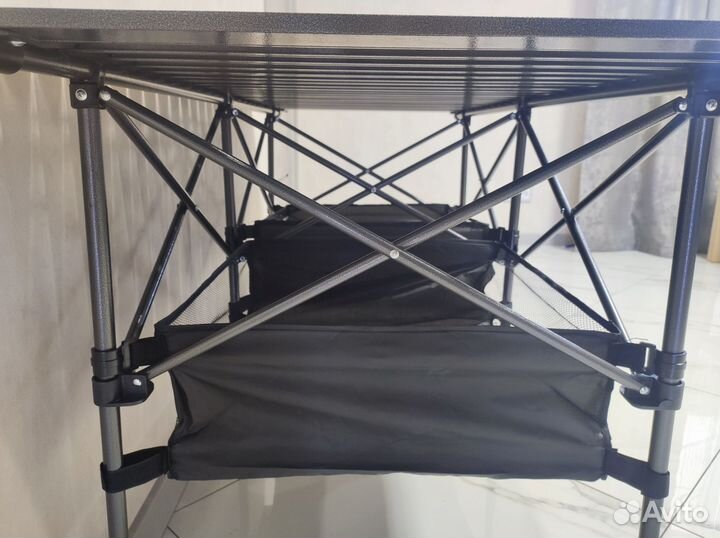 Стол реечный, алюминиевый, складной 140*70