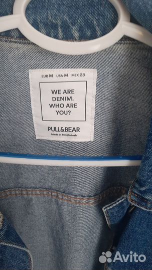 Джинсовая куртка-рубашка pull & bear