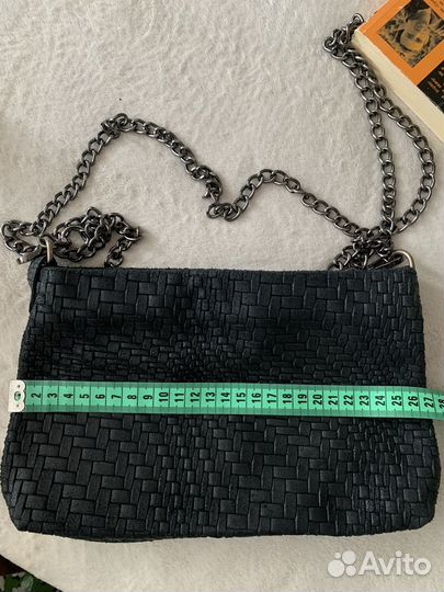 Сумка женская клатч кожа на цепочке Италия