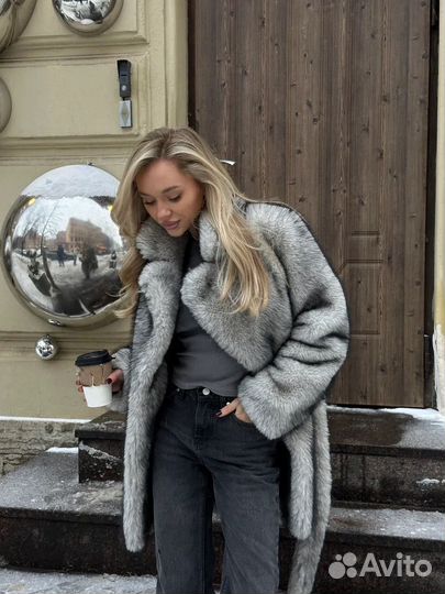 Экошуба под песца зимняя 46. 48