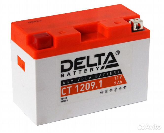 Мото Аккумулятор AGM delta CT 1209.1