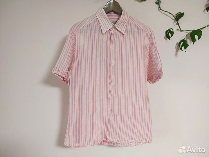 Льняная рубашка мужская М