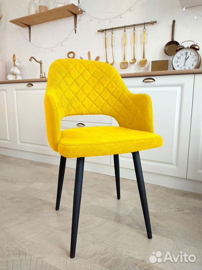 Барные обеденные мягкие стулья со спинкой