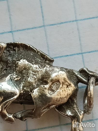 Шатлен, подвеска в серебре 84 пробы