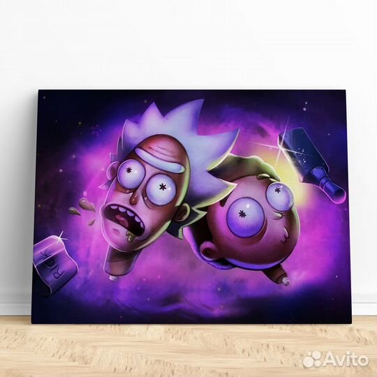 Интерьерная картина на холсте Рик и Морти