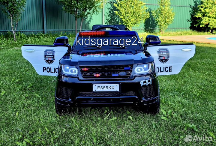 Электромобиль Range Rover Police EVA кожа сирена
