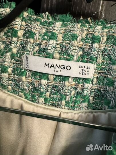 Твидовый пиджак mango