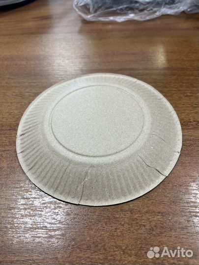 Тарелка картон белая d-170mm