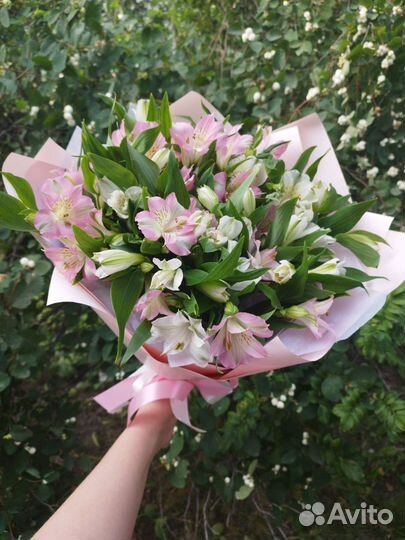 Букет в школу. Альстромерии