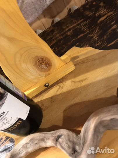 Настольная полочка для вина и фужеров