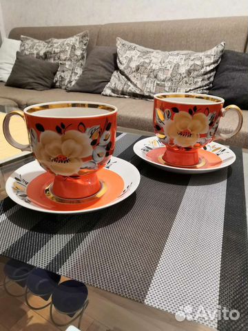 Советский фарфор. Чайная пара Полонский фз