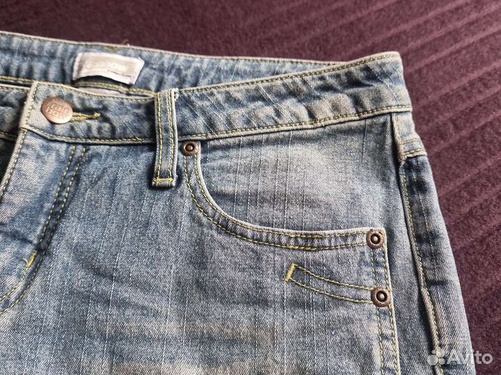 Бриджи джинсовые шорты женские 46-48
