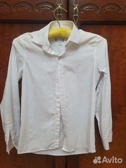 Рубашка для мальчика белая 134