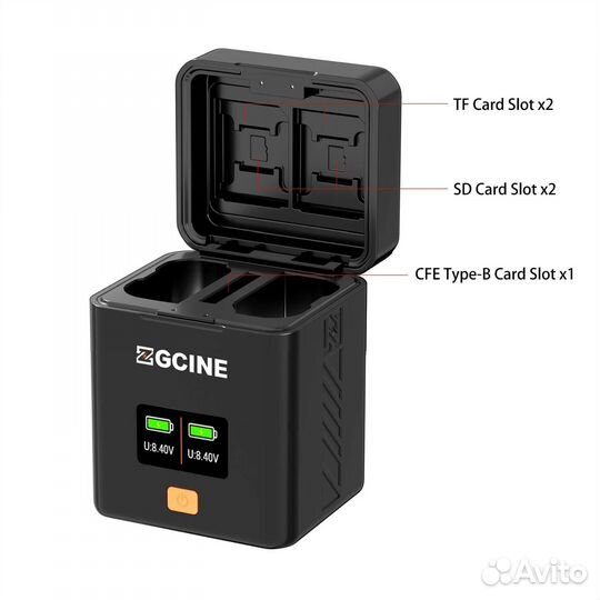 Зарядный кейс Zgcine PS-EL15 для Nikon EN-EL15H