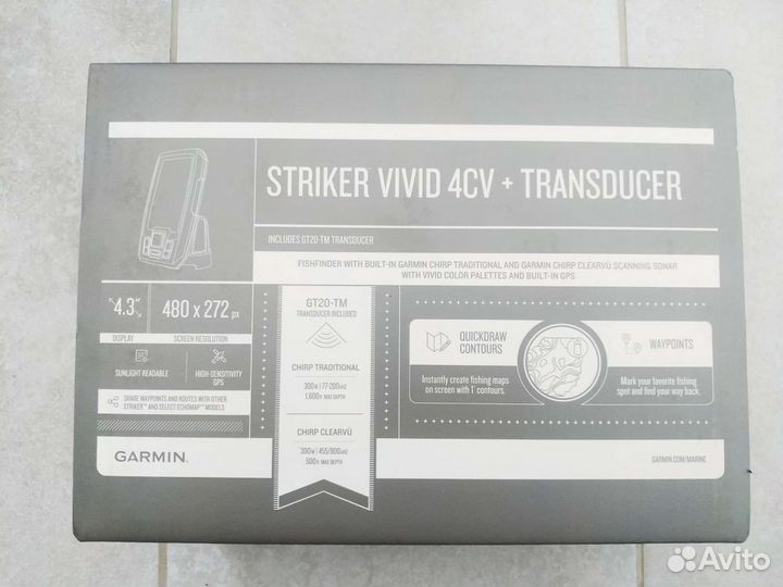 Эхолот Garmin Striker vivid 4 cv с gt20