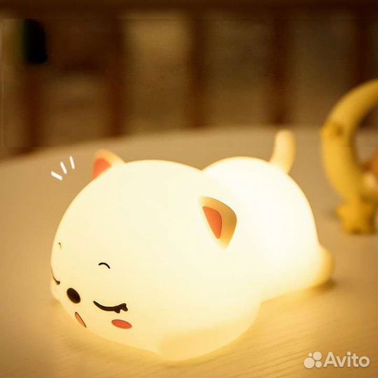 Силиконовый ночник кошечка