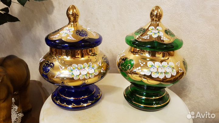 Конфетницы.Богемия Bohemia Смальта. Лепка