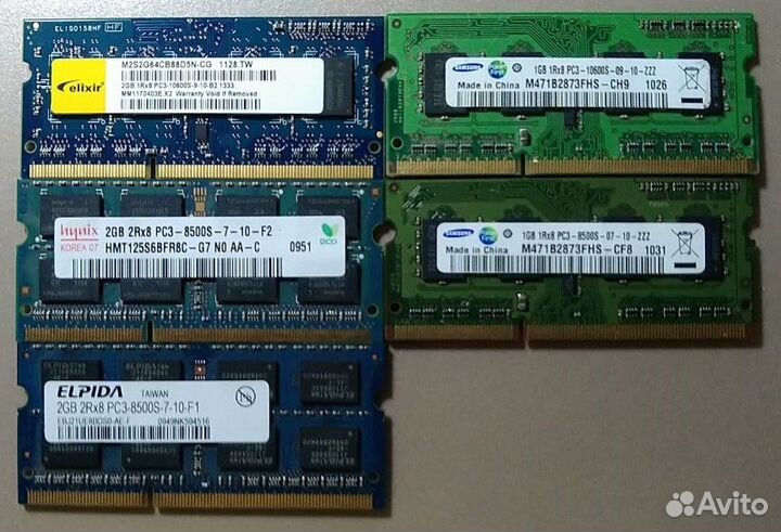 Оперативная память ddr3 для ноутбука по 2Гб