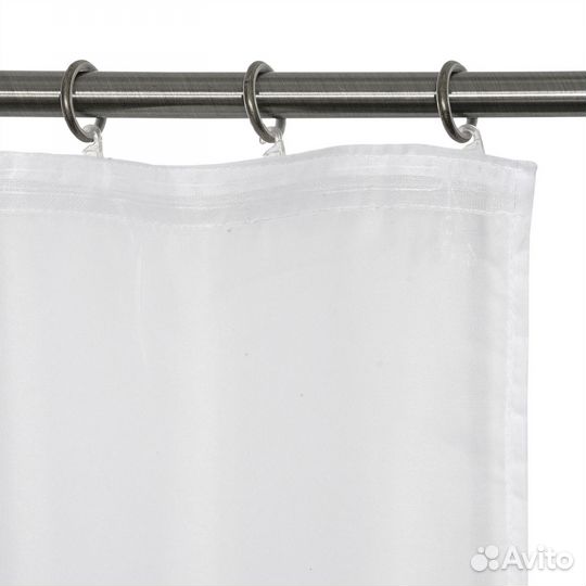 Тюль на ленте для кухни 140х180 см вуаль цвет белы